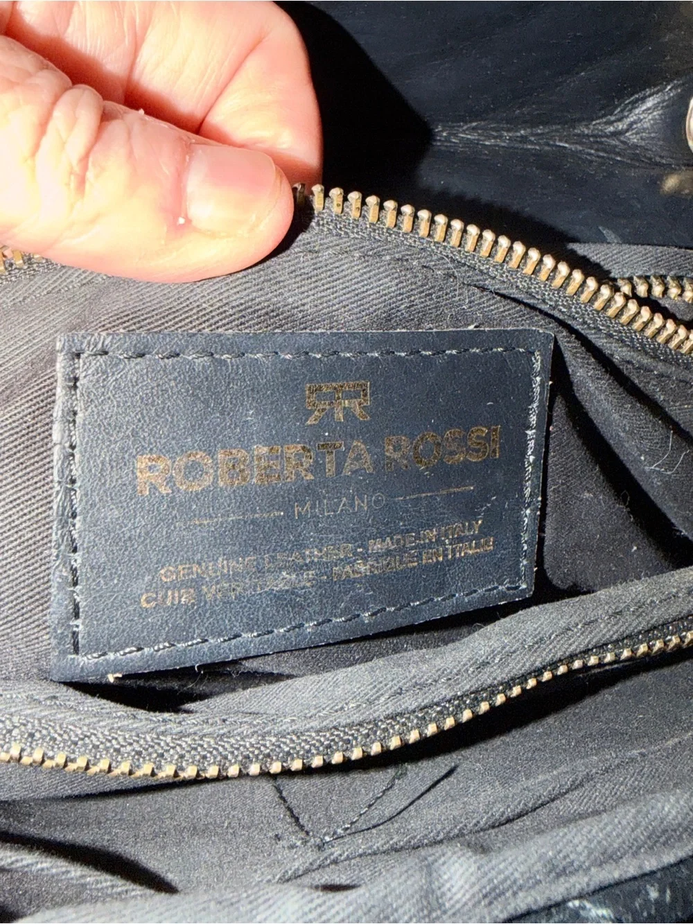 Roberta Rossi Leather Black Shoulder Bag